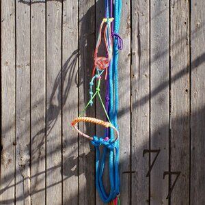 NEW Handmade NEON Crowfoot Loping Hackamore - Fully rigged & ready to ride